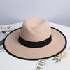 Sombrero de Paja M-Label para Mujer de Fotografía Callejera Europea y Americana para Primavera y Verano Protección Solar Exterior Sombrero de Paja de Ala Ancha Sombrero de Playa para el Sol para Hombre Transfronterizo