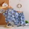 Conjunto de Camisa Hawaiana de Manga Corta para Niños de Verano, Conjunto de Dos Piezas con Shorts, Venta al por Mayor desde Fábrica Origen