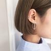 Aretes Geométricos Redondos Huecos con Barra Transversal Estilo Coreano Modernos y Hermosos para Mujer
