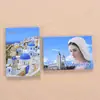 Fabricante Personalizado 55*80mm Paisaje de Viaje Souvenir Hoja de Lata Papel Caja de Hielo Pegatina Magnético Suave Exportación Exportación