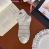 Calcetines para Mujer Primavera/Verano Malla Versátil Estilo Coreano Hilo de Puntos Cortos Tobilleros Venta al por Mayor Algodón Delgado Sin Costuras Calcetines para Mujer
