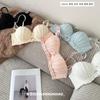 Lencería de encaje dulce para mujeres con pechos pequeños, efecto push-up, copa sin huecos, sin tirantes, pecho plano grande, sujetador sexy Pure Lust
