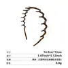 Diadema con Estampado de Leopardo y Dientes Largos, Estilo de Moda Tendencia, Estilo de Celebridad de Internet, Accesorio para el Cabello Brillante de Carey Negro, No Aplasta el Cabello, Pinza para el Cabello de Corona Alta