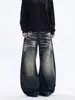 Jeans de pierna ancha para hombre, nueva colección otoño 2026, corte holgado, efecto adelgazante, hasta el suelo, estilo americano, versátiles, modernos, de pierna recta, pantalones elegantes