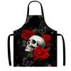 Amazon Nuevo Delantal de Halloween Delantal Decorativo con Ambiente Festivo Cubierta Anti-Manchas Calavera de Terror Cubierta de Cocina