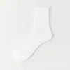 Calcetines para Hombre, Estilo Delgado de Verano para Hombre, Algodón Puro, Absorbentes de Sudor, Resistentes al Olor, Calcetines Deportivos de Media Pantorrilla, Color Sólido, Transpirables, Calcetines Blancos Cortos para Verano