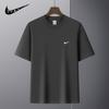Camiseta de Verano de Manga Corta para Hombre 2025 Camiseta Holgada para Hombre y Mujer Color Sólido Cuello Redondo Hombro Grande Hombro Pesado Camiseta Top para Pareja