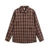 Stiwaup Camisa da Marca Americana Tendência Primavera e Outono Design de Manga Longa Buraco Cortado a Faca Camisa Xadrez para Homens e Mulheres C748