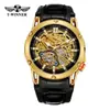 Nuevo Ganador Estilo Europeo y Americano Moda Masculina Casual Hueco Movimiento Mecánico Reloj Mecánico Automático