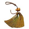 Colgante de calabaza de apertura natural latón cinco monedas de los Cinco Emperadores puerta opuesta calabaza joyería colgante se puede abrir interior cinabrio Sutra del Corazón