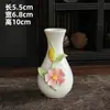 Jarrón Pequeño de Cerámica Hecho a Mano, Exquisito y Sencillo Jarrón de Cerámica Amasado a Mano Estilo Chino Nuevo, Adornos de Decoración para Escritorio del Hogar