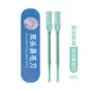 Recortador de Vello Nasal Manual Limpieza Afeitadora Kit de Afeitado para Hombres y Mujeres, Herramienta de Recorte para Orificios Nasales Anti-Rayaduras, Doble Cabeza