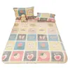 Cubierta de Cama de Felpa Gruesa de Doble Cara Pieza Única Invierno para Cama Infantil Copo de Nieve Terciopelo Protector de Colchón Cubierta de Colchón para Dormitorio de Estudiante
