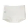 Roupa íntima feminina de algodão para bebê Classe A 10A Antibacteriana Gancho Estendido Sem Costura Alta Elasticidade Respirável Cintura Alta Adolescente Cueca Boxer Lisa