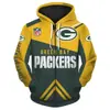 Sudadera con capucha y cremallera deportiva para hombre de exportación transfronteriza, temática de fútbol americano de la NFL, sudadera con capucha multicolor