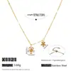 Collar de acero de titanio chapado en oro de lujo ligero y sin decoloración, cadena de clavícula con lazo de moda versátil para mujer, fabricantes