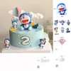 Decoración de pastel de cumpleaños Doraemon Doraemon Hello Kitty decoración cabeza que se mueve Día del Niño celebridad de internet