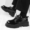 Zapatos de cuero para hombre de gran tamaño transfronterizos, estilo derby británico formal de negocios, puntera ancha, zapatos casuales modernos brillantes