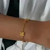 Temperamento de hada verano diseño fresco pequeño margarita pequeña acero inoxidable chapado en oro de 18 quilates no se decolora joyería ventas de fábrica