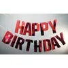 Bandeirola de Aniversário Nova HAPPY BIRTHDAY Letras em Inglês HAPPY BIRTHDAY Bandeirola de Festa Puxa Flor Venda por Atacado