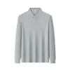 Camisa Polo de Color Sólido con Mangas Largas y Cuello Camisero Camisa Polo Casual de Negocios Transpirable Absorbente de Sudor Ropa para Actividades de Team Building Camisa Cultural
