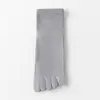 Calcetines de Media Caña Desodorantes para Hombre de Primavera y Verano, Calcetines Personalizados de Color Sólido con Dedos Divididos, Absorbentes de Sudor, Transpirables, Calcetines Casuales de Negocios de Cinco Dedos, Algodón