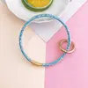 Pulsera Creativa Ins Pegamento Suave Color Transparente Diamante Llavero Anillo de Pegamento Suave Ecológico Llavero Colgante Regalo para Pareja