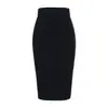 Saia Lápis Elegante Estilo Secretária Saia Longa para Mulheres, Nova Chegada Outono Cintura Alta Slim Fit Elástica Saia Evasê