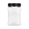 Lata Plástica Quadrada Selada de 900ml Grau Alimentício Grãos Mel Mix Diário de Castanhas Lata Quadrada Transparente Lata Plástica