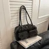 Nuevo Popular Estilo Coreano Más Vendido Estilo Simple Bolso Boston Axila Bolso de Hombro Color Sólido Elegante Hecho a Mano para Mujer