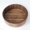 Fábrica de Comercio Exterior de Dongguan, vajilla de madera, cuenco de madera para encurtidos personalizado, cuenco de madera de fondo plano, cuenco de madera para verduras, cuenco de madera maciza para ensalada