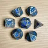 Juego de Dados Poliedros D&D con Patrón de Mármol, Color Mixto Transparente D4D6D8D10D12D20 Caras, Coc, Juego de Mesa, Juego de Siete Piezas
