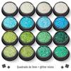 High flash Diamond PET lantejoulas ultra-finas 1mm quadrado + glitter fino nail art gradiente laser pó X4-515
