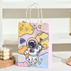 Bolsa de Presente de Astronauta Desenho Animado Bolsa de Presente Transfronteiriça Bolsa de Mão Urso Capivara Bolsa de Embalagem Criativa de Papel Kraft