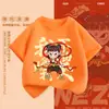 Camiseta de Manga Corta para Niños 2025 Nueva Ropa de Verano para Niños Nazha Top de Media Manga Ropa Occidental de Verano para Niñas