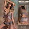 Camisola de Encaje Original para Dormir, Sexy Pura Deseo Seda de Hielo Vestido de Noche, Conjunto de Ropa de Casa de Alta Gama para Verano 8025