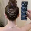 Presilha BB com toque de alta qualidade, presilha de cabelo em nuvem oca com strass para mulheres, presilha para a parte de trás da cabeça, presilha para franja lateral, acessório de cabelo
