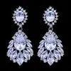 Moda Europea y Americana Pendientes de Gota de Agua Pendientes de Circonita Nupciales Accesorios Versátiles para Regalos de Cena de Lujo para Mujeres Producto Único de Aliexpress