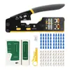 Alicates de Crimpado de Red CAT6a de Siete Pisos Kit de Herramientas de Crimpado RJ45 de 8P Para Crimpado de Ethernet en Casa Reparación de Red Simple