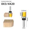 8 - punho rolamento reto faca de marcenaria fresadora perfil cortador faca de corte faca dupla lâmina dupla faca reta 19.05mm máquina de corte de fresagem de baquelite