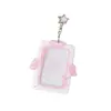 Estilo Girly Hisocute Portatarjetas Rígido de 3 pulgadas para Proteger Tarjetas de Idolos, Tarjetas de Campus, Tarjetas de Autobús, Tarjetas de Identificación y Porta Tarjetas