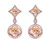 Pulseira Feminina de Luxo Leve e Sofisticada Nova de Alta Qualidade Diamante em Formato de Burro Quatro Flores Trevo de Quatro Folhas Atacado Dropshipping