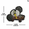 Parches bordados con temática de fitness, parche táctico de moral con patrón de calavera de animal levantando pesas, parche de decoración para ropa