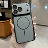 Aplicável à capa de celular iPhone 18 PRO MAX, atração magnética com sensação de pele fosca bicolor, Apple 17 com película para lente, à prova de queda 16
