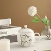 Taza de Agua de Cerámica Pintada a Mano con Tapa, Taza de Té para Oficina con Tapa, Taza Clásica para Oficina, Taza de Té, Taza de Té para Sala de Conferencias