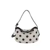 Bolso Cruzado de Lunares de Estilo Nuevo Nicho de Verano para Mujer, Bolso de Mano Simple Estilo Coreano Bolso Cubo, Bolso de Hombro Versátil con Hebilla de Cierre de Moda