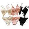 Conjunto Biquíni Três Peças Estilo Ins Coreano Novo 2026, Maiô Sexy para Piscina Termal, Para Seios Pequenos
