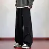 Calça xadrez de algodão elástico personalizada/Mais vendida para o outono, calça com rebites, nova calça de trabalho funcional, cor branca e cinza masculina
