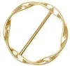 Círculo espiral liga de zinco metal redondo três nós fivela de toalha de seda estilo europeu e americano canto de roupa fivela de roupa roupa