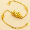 Nueva pulsera de joyería 3D de imitación de oro, pulsera valiente de imitación de oro chapado, cuentas chapadas en oro para hombres y mujeres coreanos